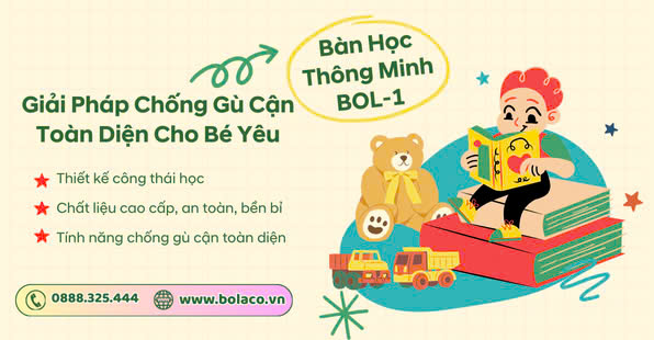 Bàn Học Thông Minh BOL-1 – Giải Pháp Chống Gù Cận Toàn Diện Cho Bé Yêu