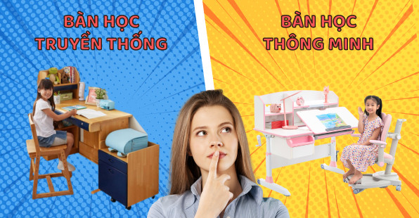 So sánh bàn học truyền thống và bàn học thông minh