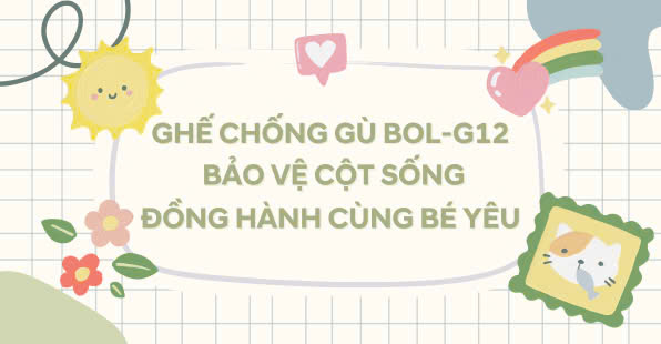 Ghế Chống Gù G12 Bolaco – Bảo Vệ Cột Sống, Đồng Hành Cùng Bé Yêu