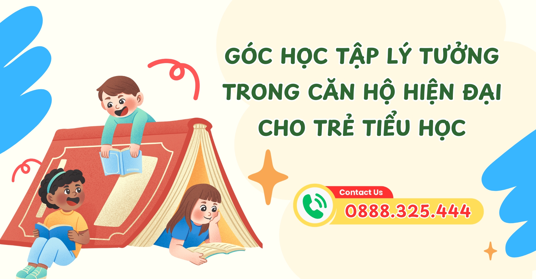 Thiết kế góc học tập lý tưởng cho trẻ tiểu học trong căn hộ hiện đại